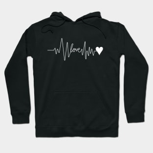 love heart beat great for valentine Hoodie